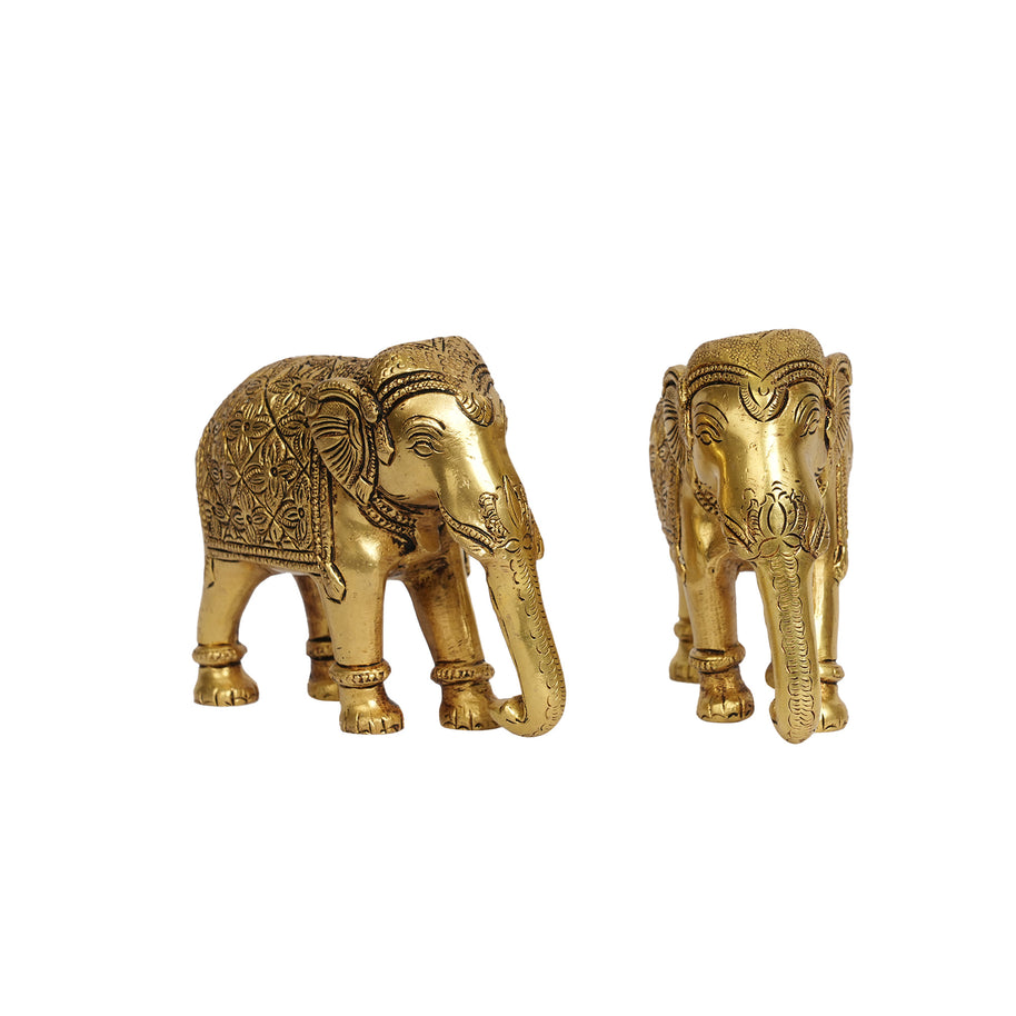 BRASS PAIR OF DECORATIVE ELEPHANT