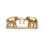 Brass Elephant on Plate