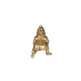 Handcrafted Brass Baby Krishna Statue Laddu Gopal For Devotional Worship And Home Decor