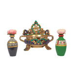 Brass   Carving Urli with stone