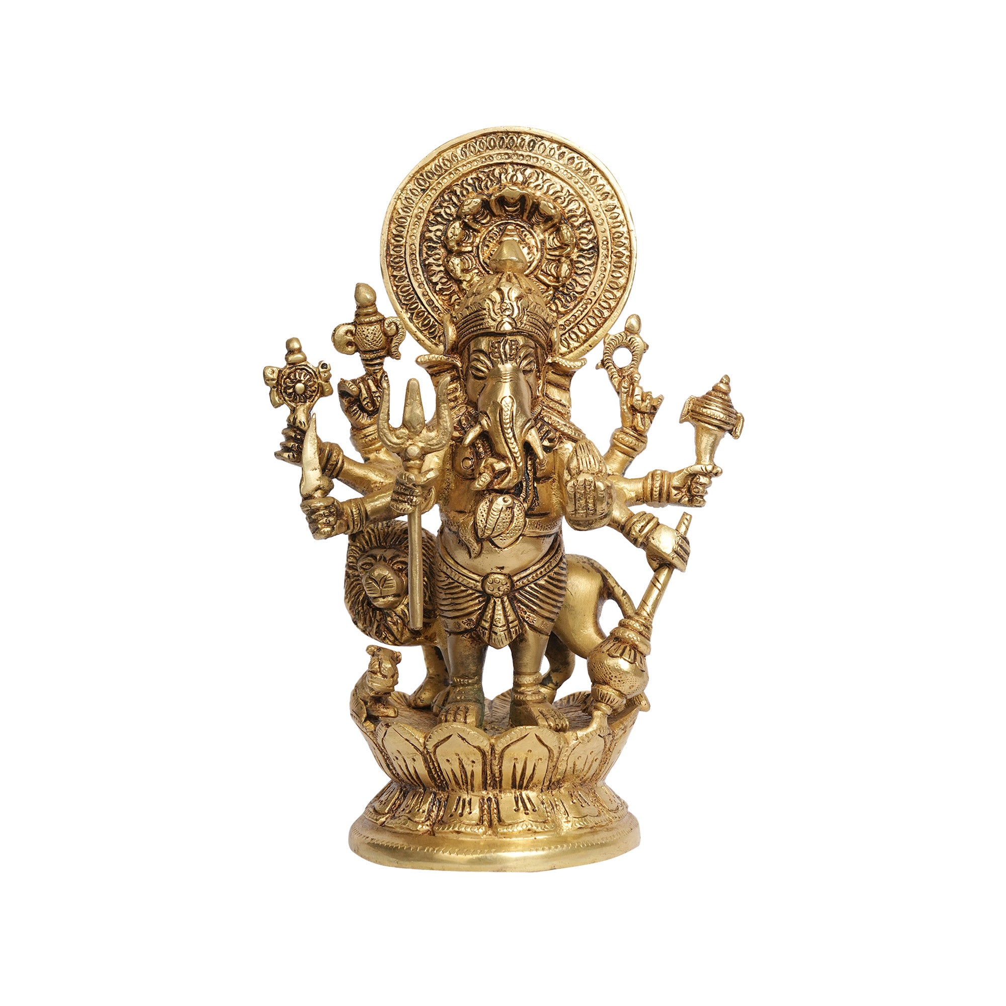 Handcrafted Brass Drishti Ganesha Statue