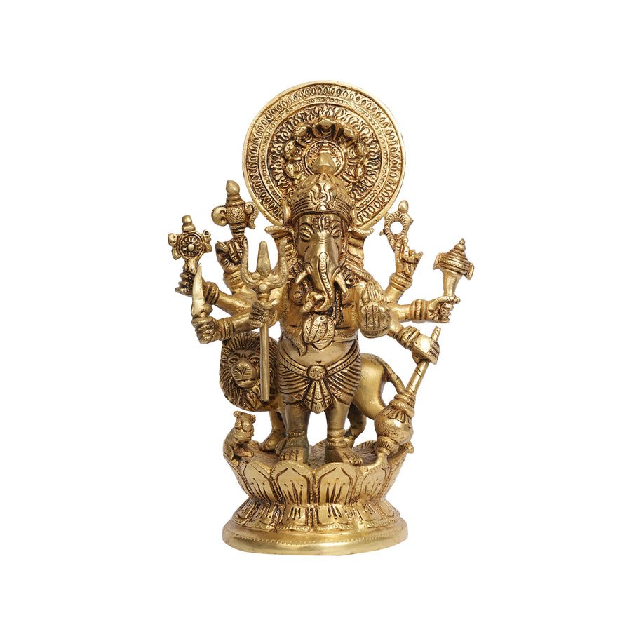 Handcrafted Brass Drishti Ganesha Statue