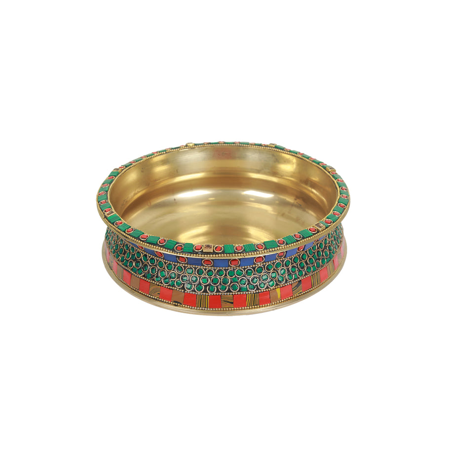 Brass Stone Work Urli