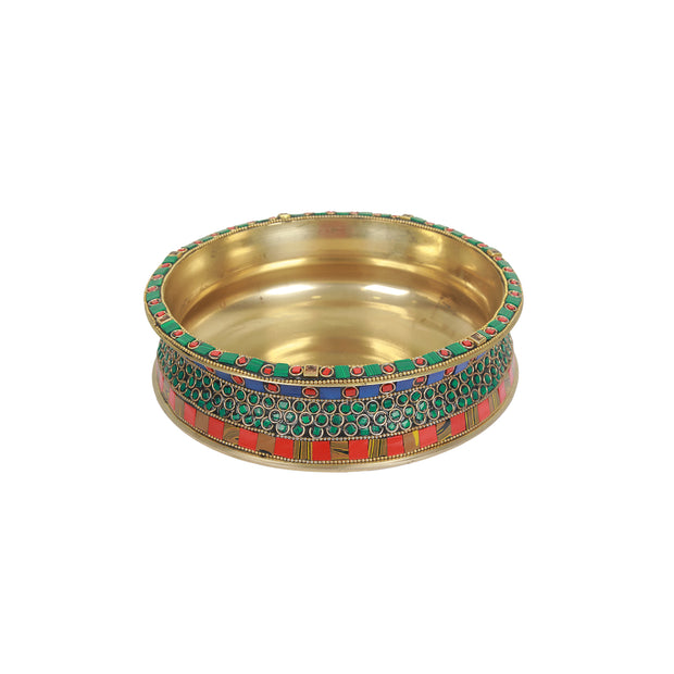 Brass Stone Work Urli