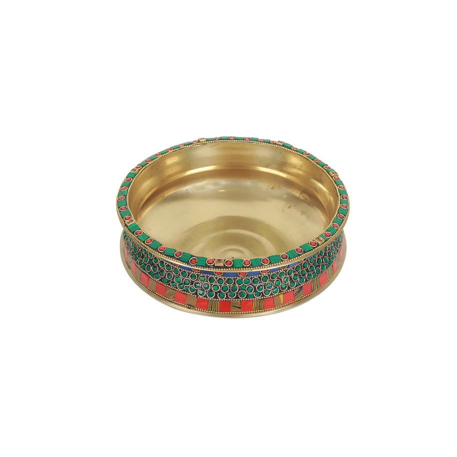 Brass Stone Work Urli