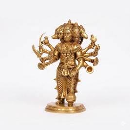 Brass Standing Panchmukhi Hanuman Idol