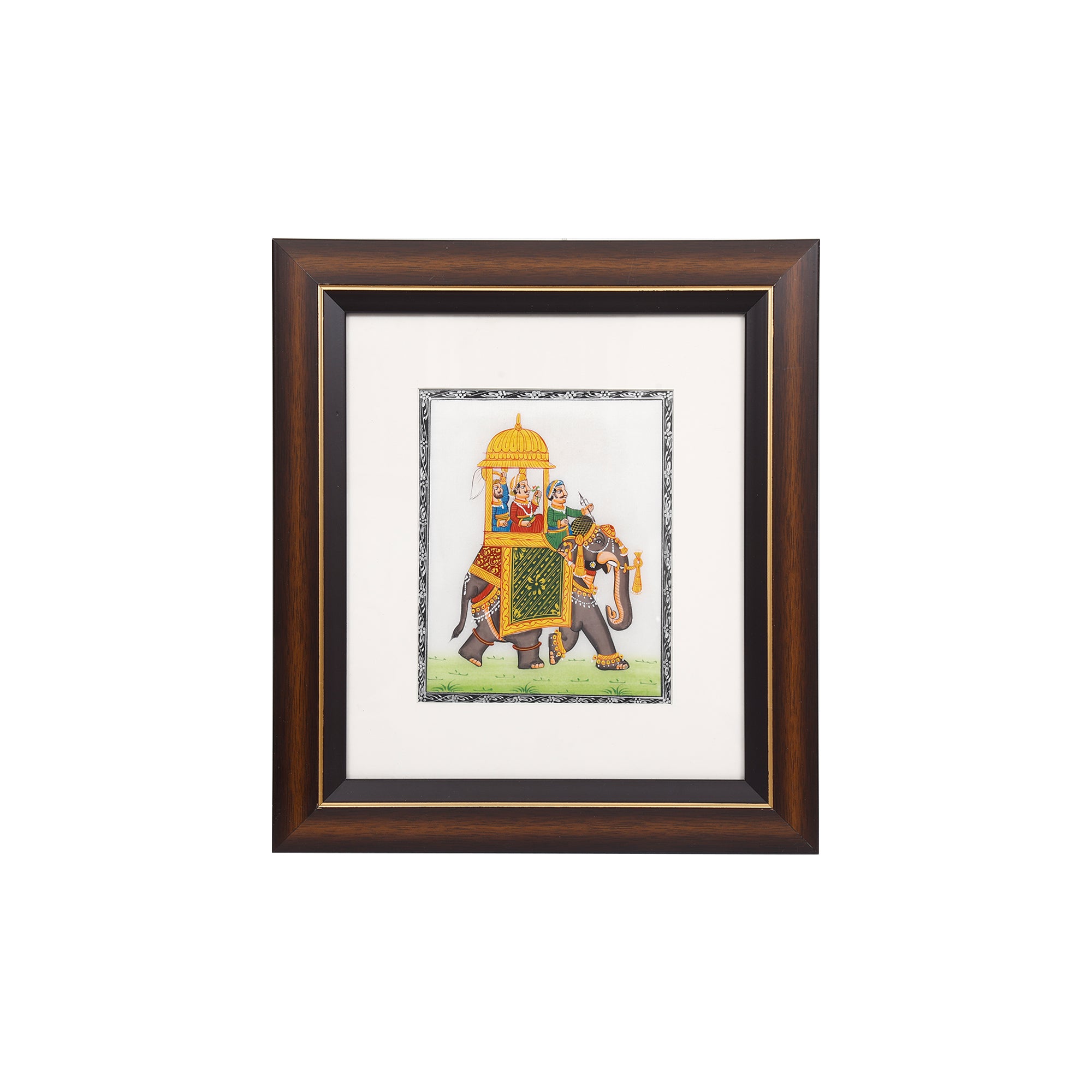 Traditional Royal Elephant Framed Wall Painting