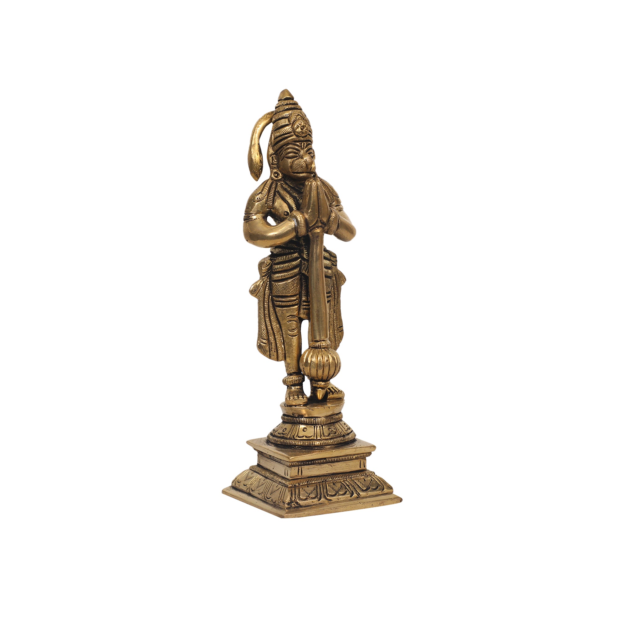 Hanuman Brass Idol in Namaste Pose