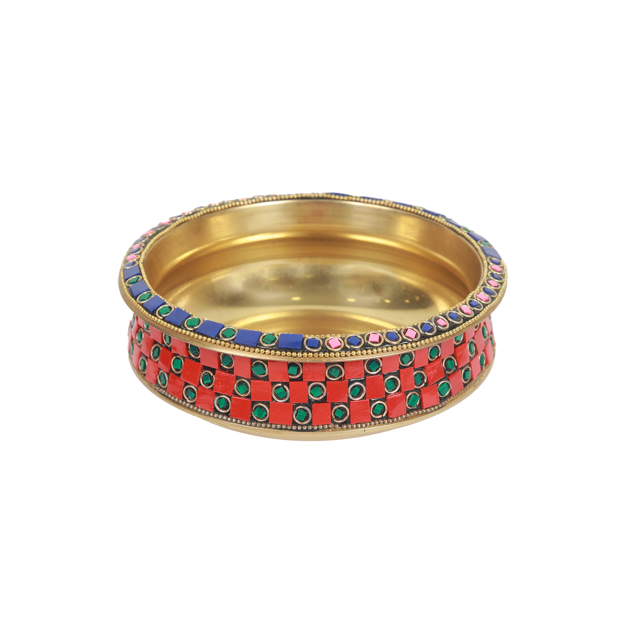 Brass Stone Work Urli