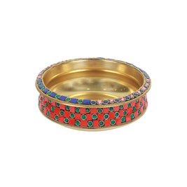 Brass Stone Work Urli