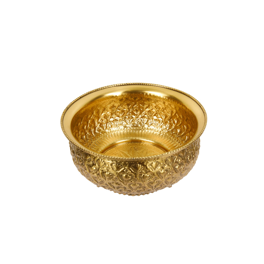 Traditional Handcrafted Brass Bowl for Décor and Pooja Use