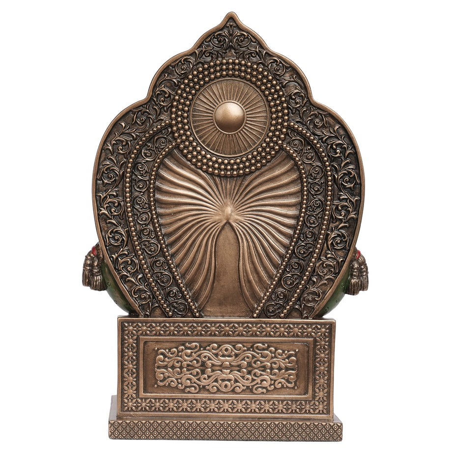 Handcrafted Poly Resin Lord Kuber Statue | Antique Finish Kubera Idol for Home Décor & Pooja