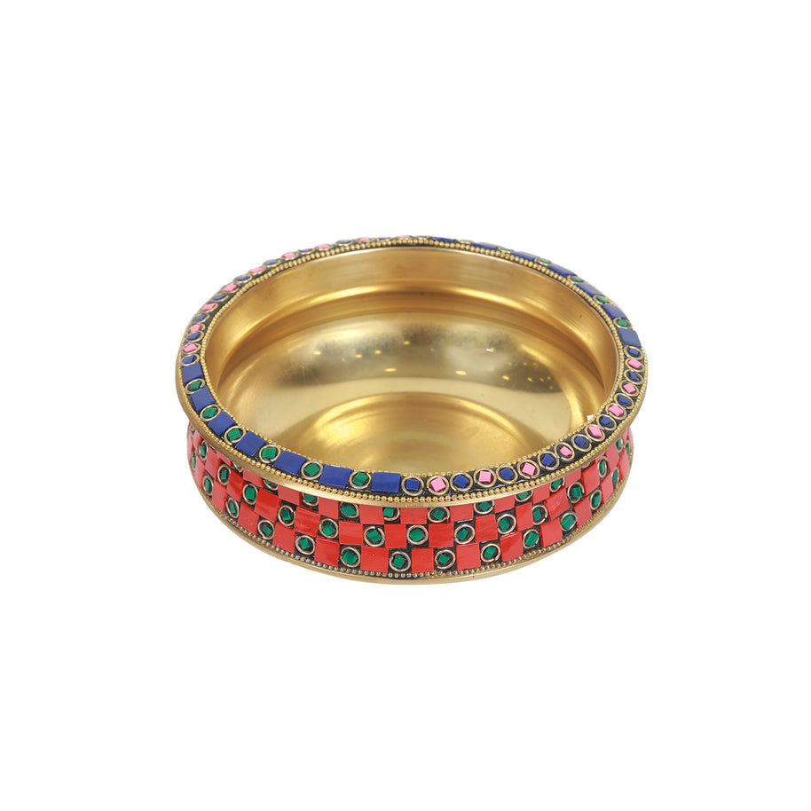 Brass Stone Work Urli