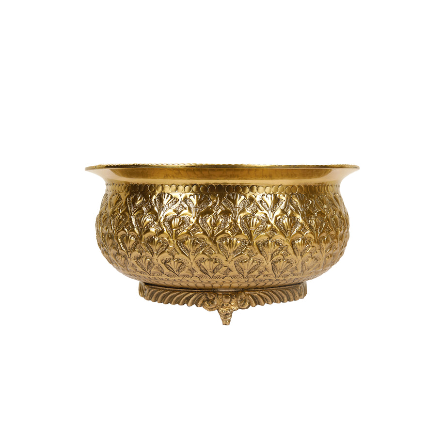Traditional Handcrafted Brass Bowl for Décor and Pooja Use