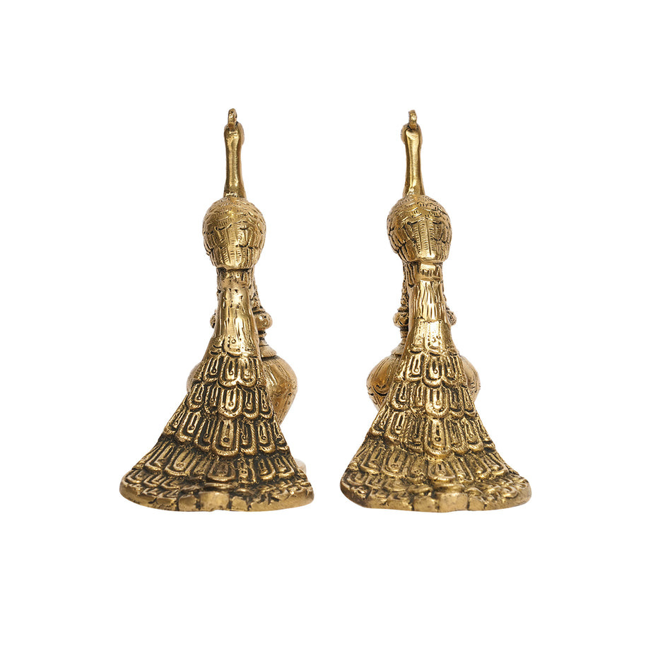 Brass Peacock Pair on Kalash