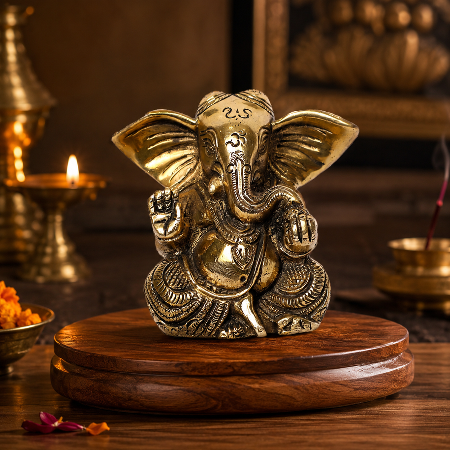 Brass Ganesha Idol