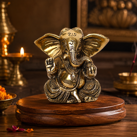 Brass Ganesha Idol