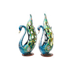 AO IRON  PEACOCK TEALIGHT HOLDER