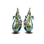 AO IRON  PEACOCK TEALIGHT HOLDER