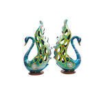 AO IRON  PEACOCK TEALIGHT HOLDER
