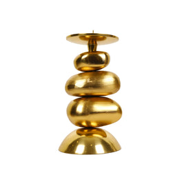 Traditional Polished Brass Diya Candle Stand for Home