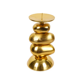 Traditional Polished Brass Diya Candle Stand for Home