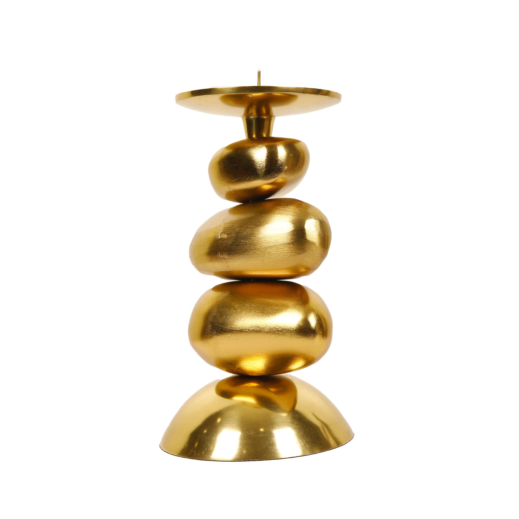 Traditional Polished Brass Diya Candle Stand for Home