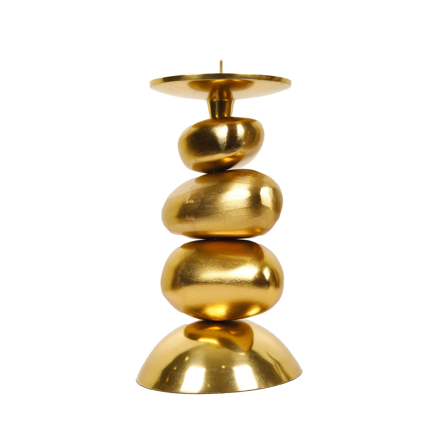 Traditional Polished Brass Diya Candle Stand for Home