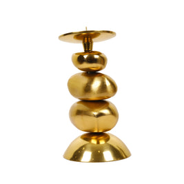Traditional Polished Brass Diya Candle Stand for Home