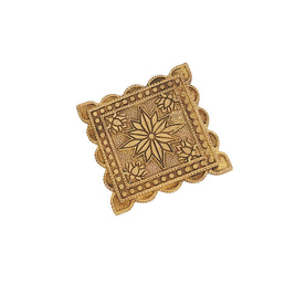 Brass Lotus Floral Chowki