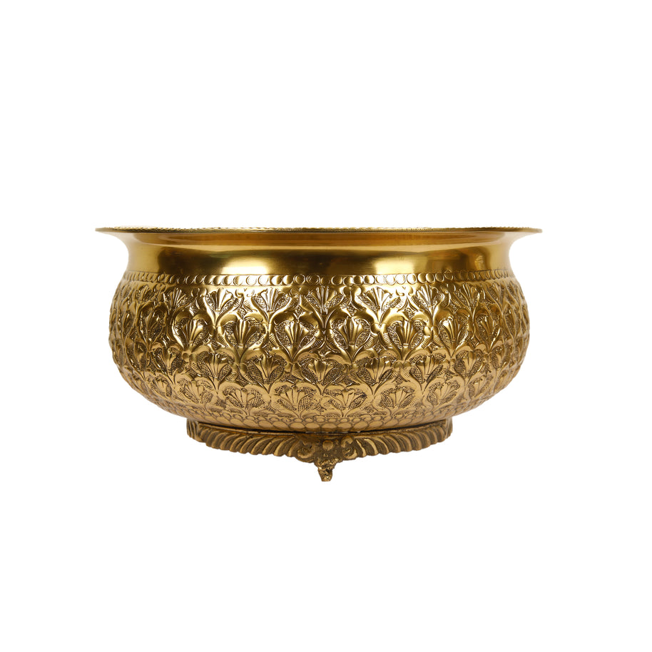 Handcrafted Brass Decorative Bowl for Traditional Home Décor