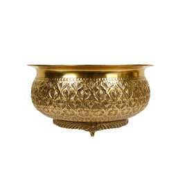 Handcrafted Brass Decorative Bowl for Traditional Home Décor