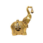 BRASS ELEPHANT WITH  TEA LIGHT HOLDER