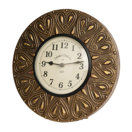 ANTIQUE BRASS FINISH DECORATIVE WALL CLOCK