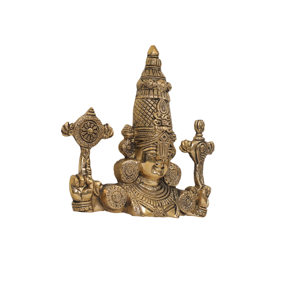 Brass Wall Hanging Tirupati Balaji Face