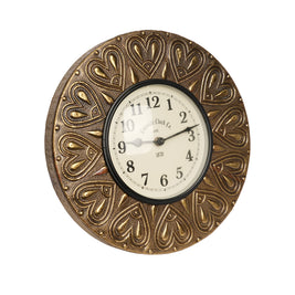 ANTIQUE BRASS FINISH DECORATIVE WALL CLOCK
