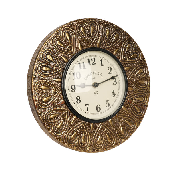 ANTIQUE BRASS FINISH DECORATIVE WALL CLOCK