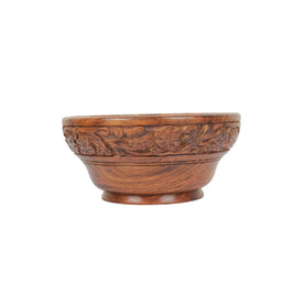 WOOD BOWL CARVED