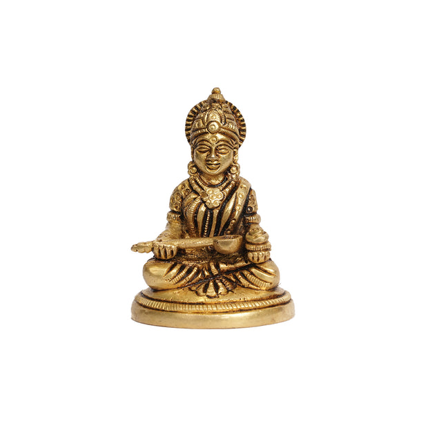 Brass Annapurneshwari Idol – Goddess Annapurna Statue