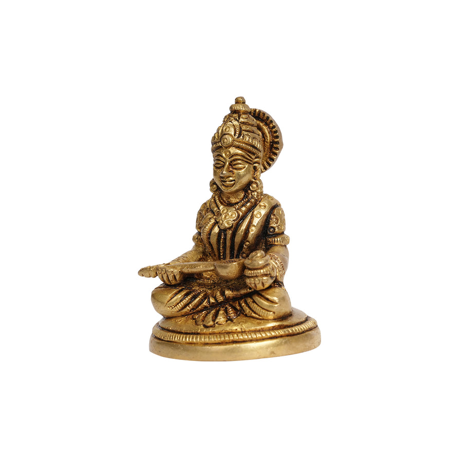 Brass Annapurneshwari Idol – Goddess Annapurna Statue