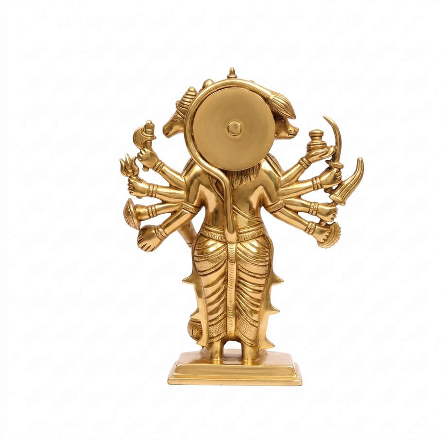 Brass Standing Panchmukhi Hanuman Idol