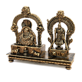 Traditional Brass Arunachaleswarar and Unnamulai Amman Pooja Idol