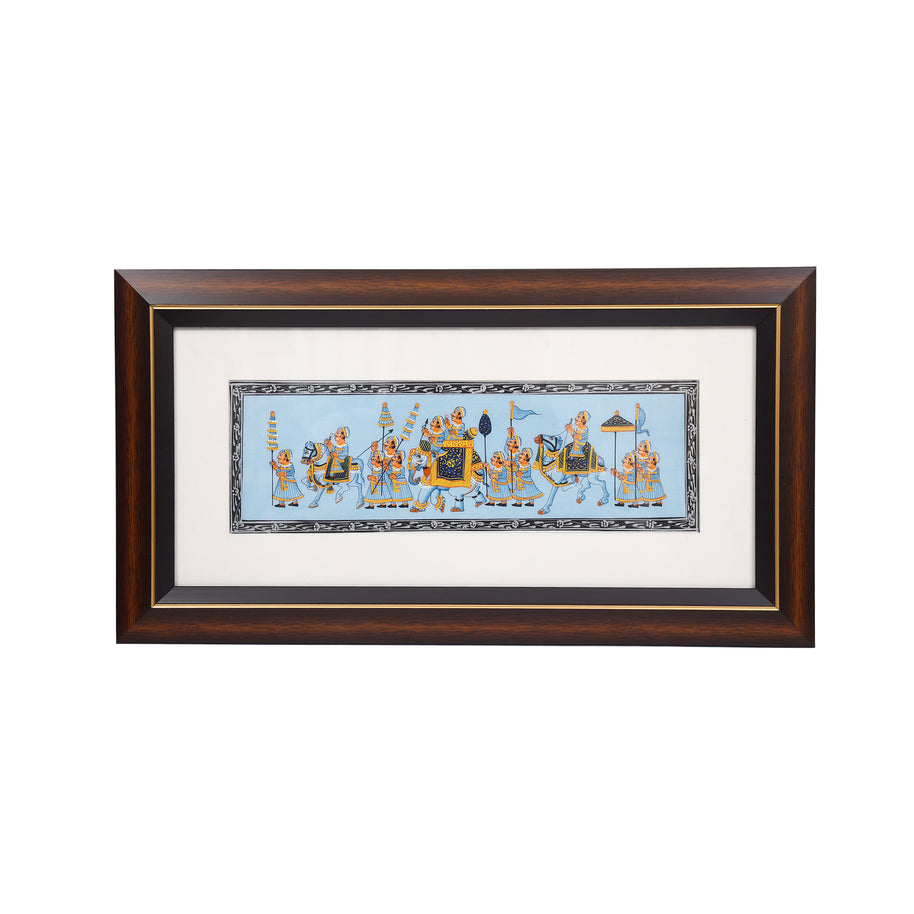 Royal Procession Framed Painting for Wall Decor