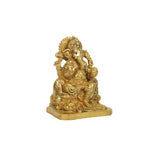 BRASS 6.5IN POOJA GANESHA