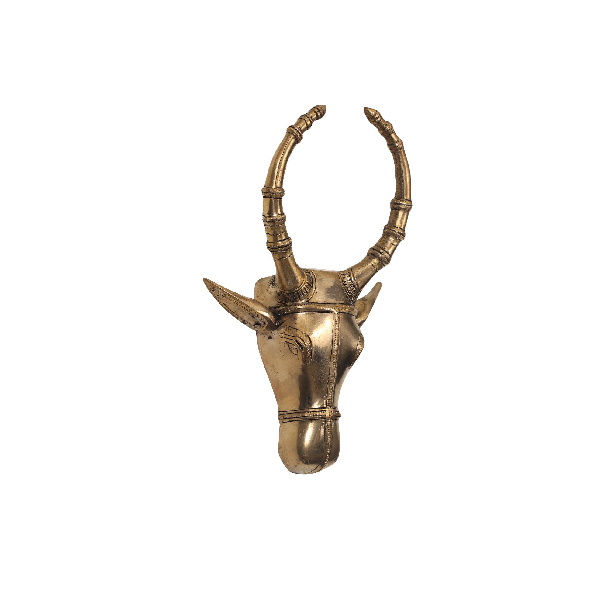 Handcrafted Brass Antelope Head