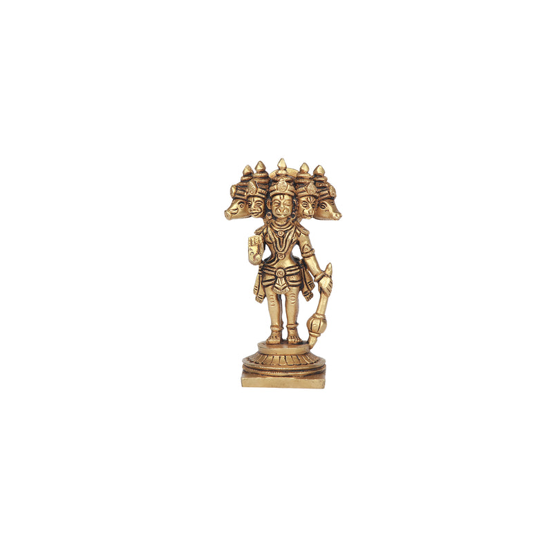 Brass  Panchamukhi Hanuman Standing