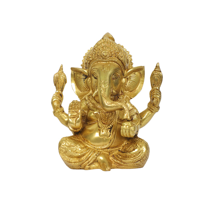 BRASS 8.5 IN APPU  GANESHA