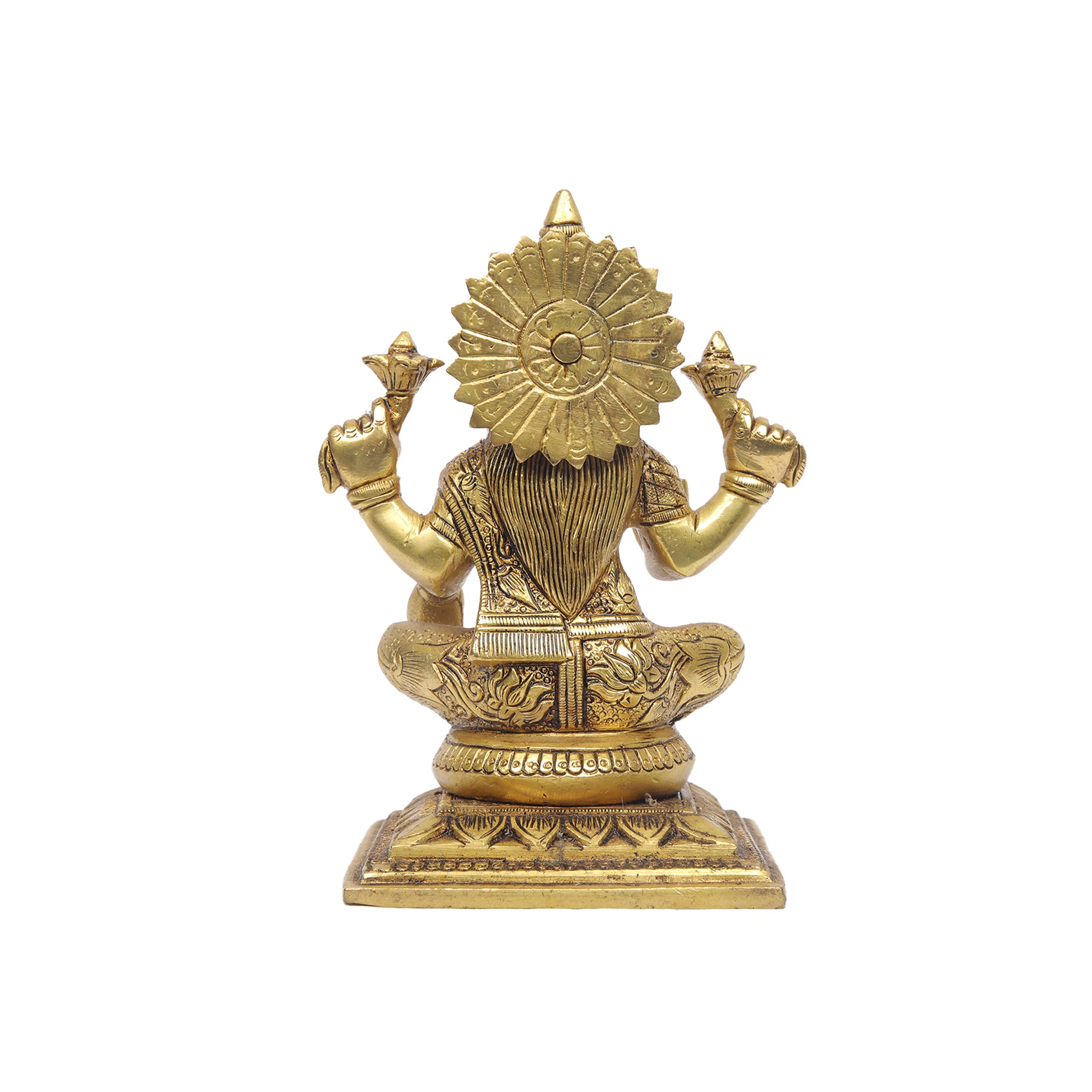 Brass Lakshmi Sitting On Base