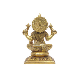 Brass Lakshmi Sitting On Base