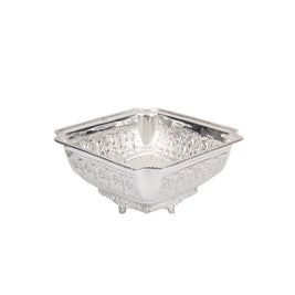 Ornate Handcrafted Brass Square Bowl for Table Décor and Gifts